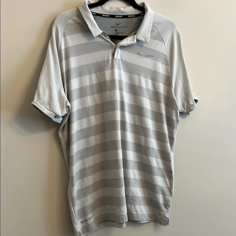 Mens Nike Gray Polo Golf Zonal cooling shirt L